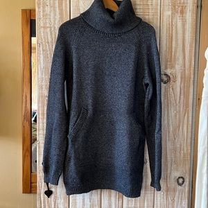 Ladies Burton Turtleneck Sweater / Dress/ Tunic Size L Blue Heather